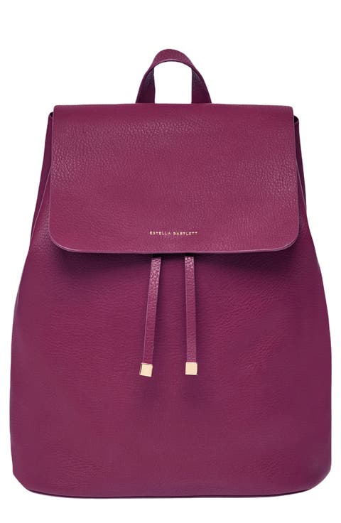 Copperfield Drawstring Faux Leather Backpack