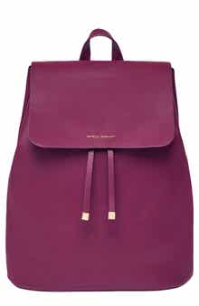 Copperfield Drawstring Faux Leather Backpack