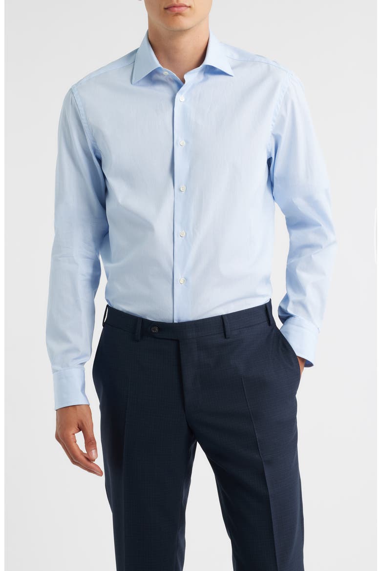 Regular Fit Dress Shirt, Main, color, BLUE