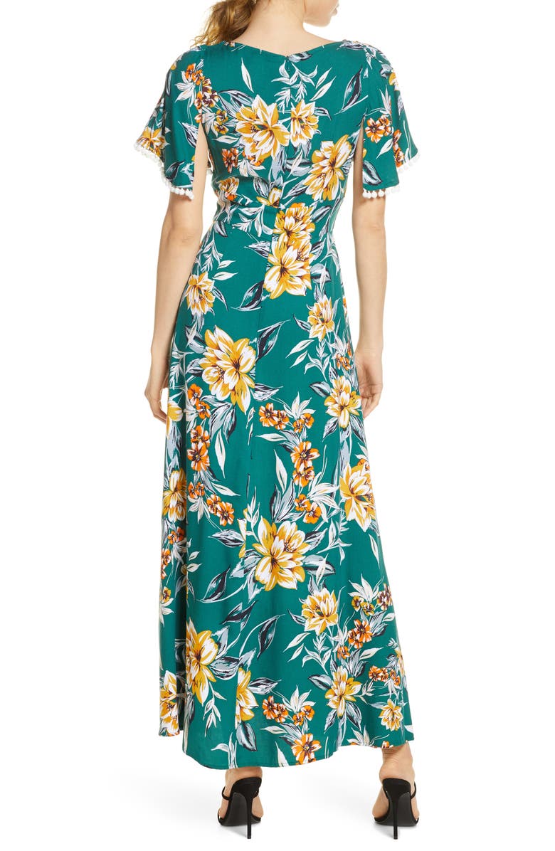 French Connection Claribel Floral Maxi Dress, Alternate, color, 