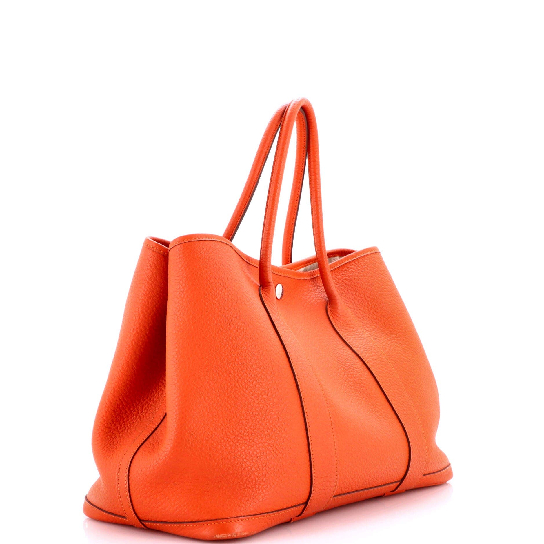Pre-Owned Hermes Garden Party Tote Leather with Printed Interior 36, Alternate, color, Feu
