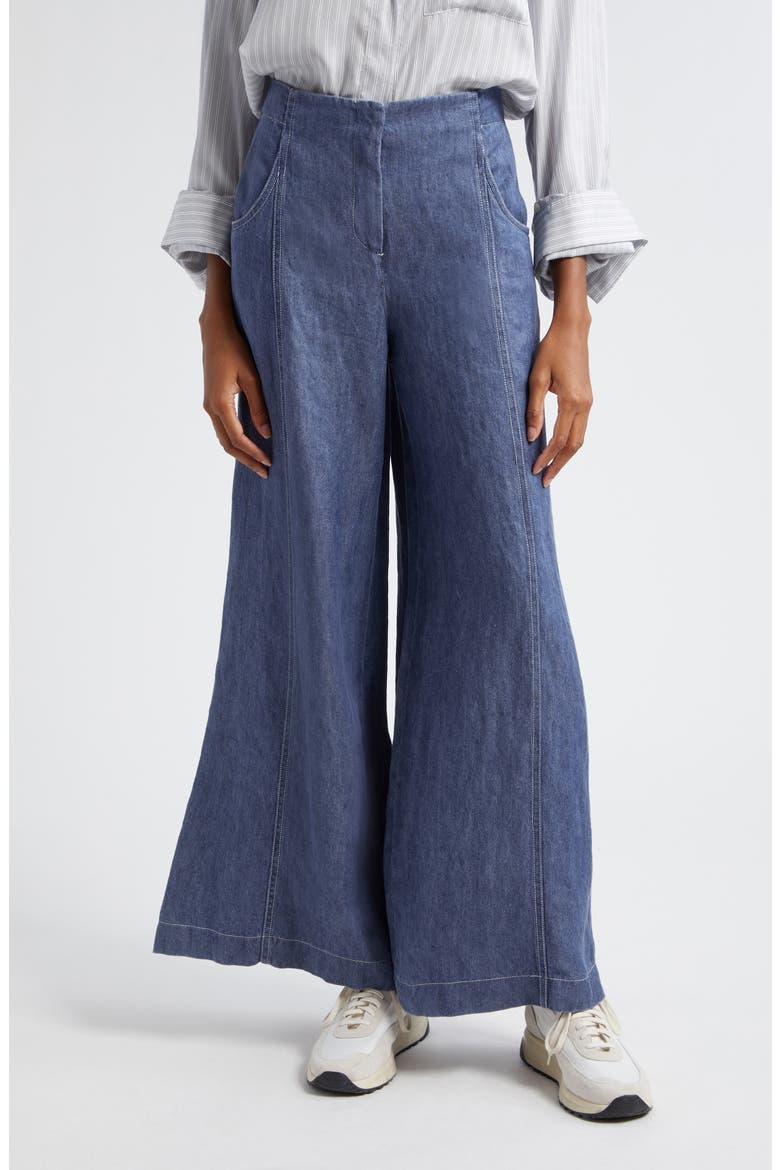 Demie Wide Leg Hemp Jeans, Main, color, MEDIUM INDIGO