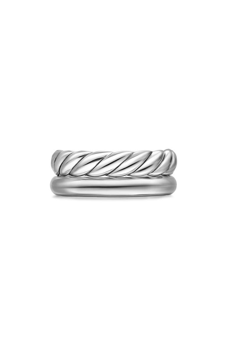 David Yurman Mercer<sup>®</sup> Two Row Ring in Sterling Silver, 8mm, Main, color, Silver