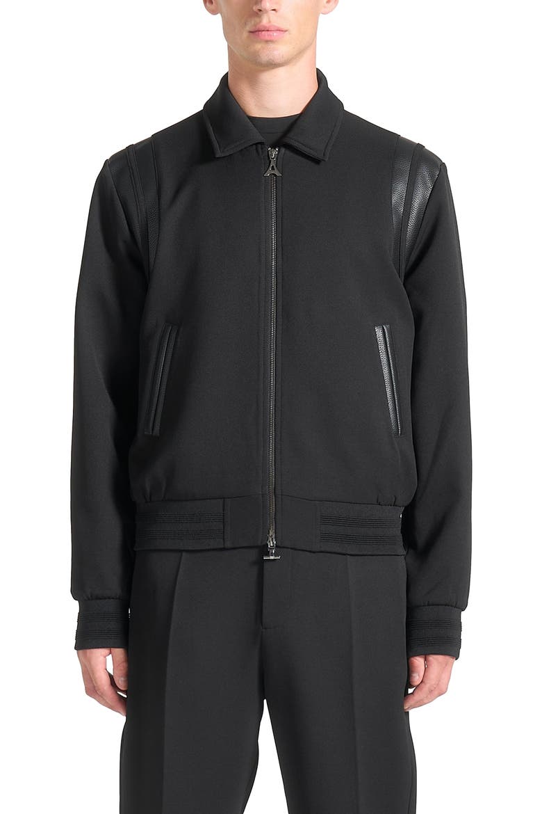Denis Tailored Varsity Jacket, Alternate, color, Black