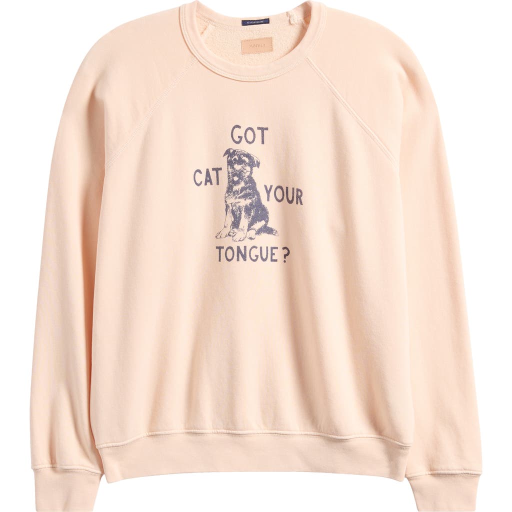 Mother The Biggie Concert Cotton Graphic Sweatshirt In Pink