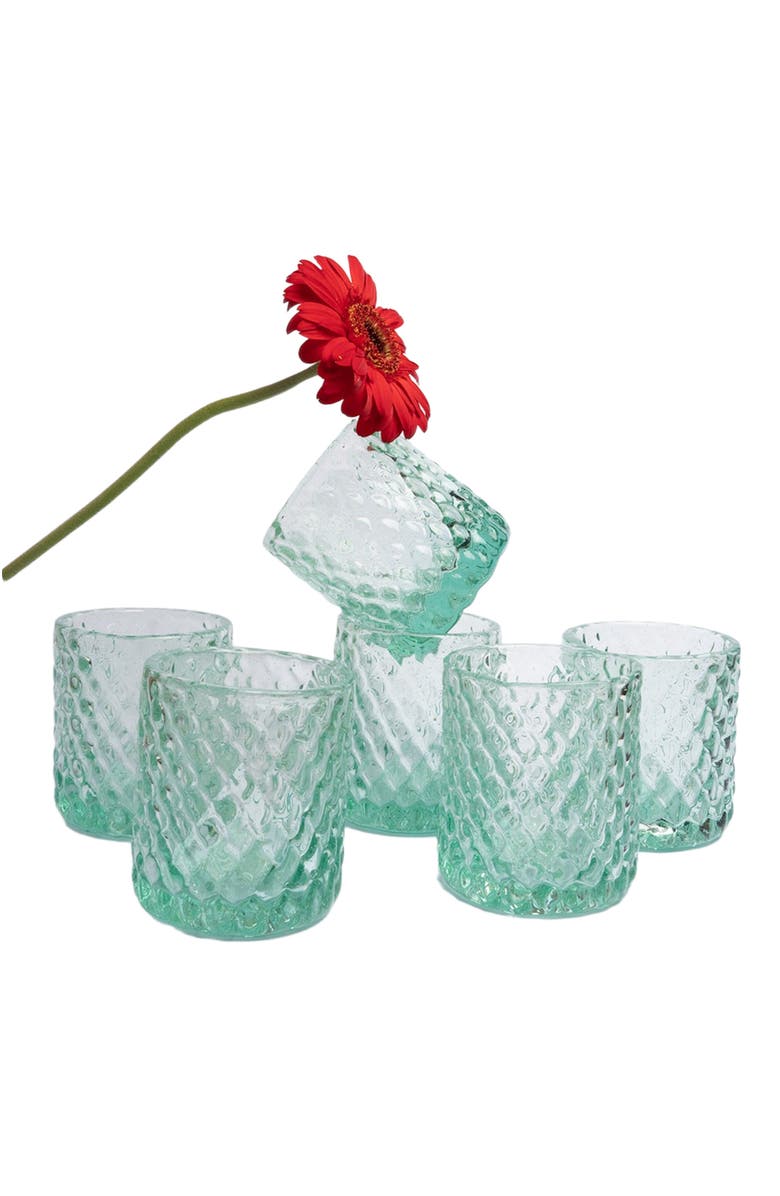 Zorro y Jaguar Bruma Glass - Set of 2, Main, color, Turquoise
