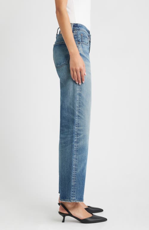 Moussy Vintage Maytown Low Rise Straight Leg Jeans In Blue