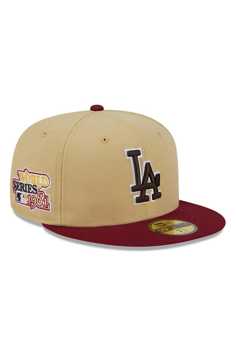 Men's New Era Vegas Gold/Cardinal Los Angeles Dodgers 59FIFTY Fitted Hat, Main, color, Vegas Gold