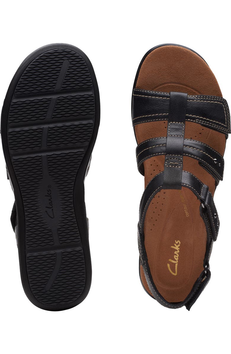 Clarks<sup>®</sup> Kitly Step Sandal, Alternate, color, Black/Black