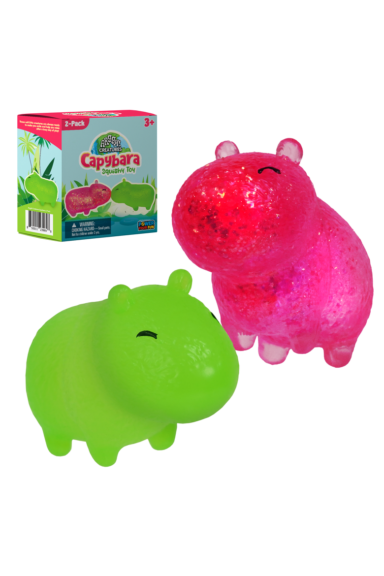 2-Pack Capybara Squeeze Balls, Main, color, Pink And Green