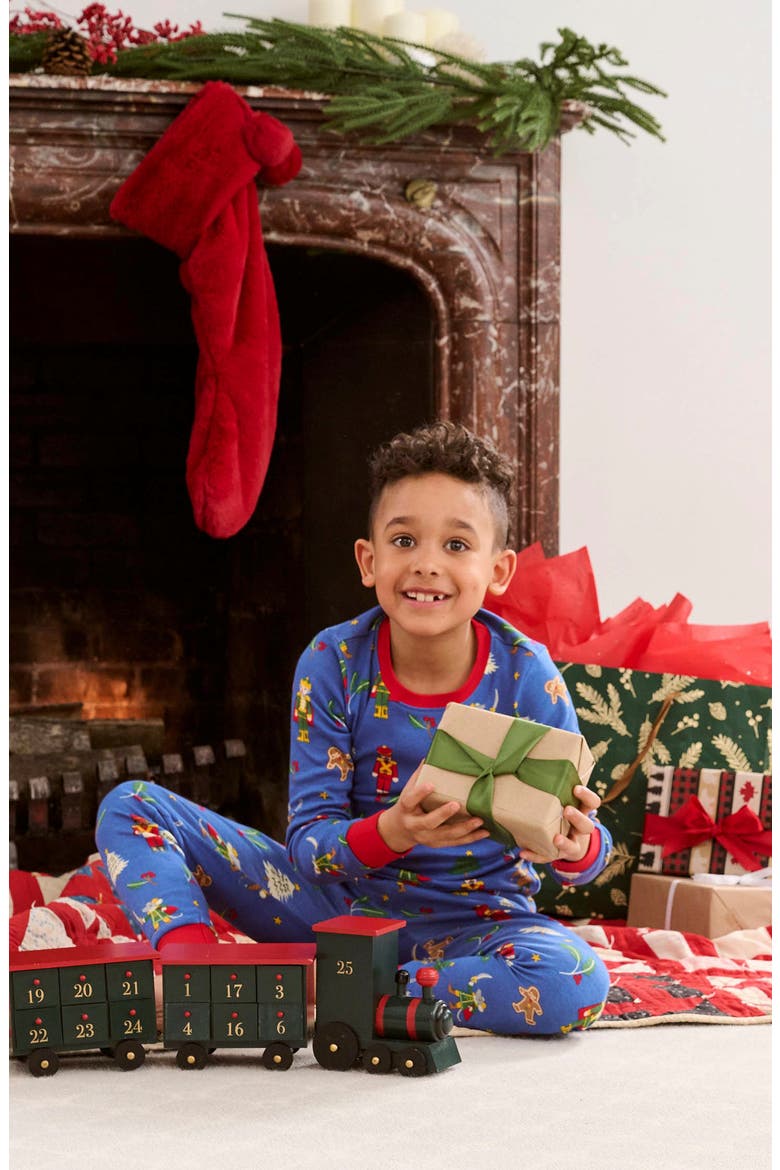 Kids' Nutcracker Organic Cotton Pajamas, Alternate, color, BLUE