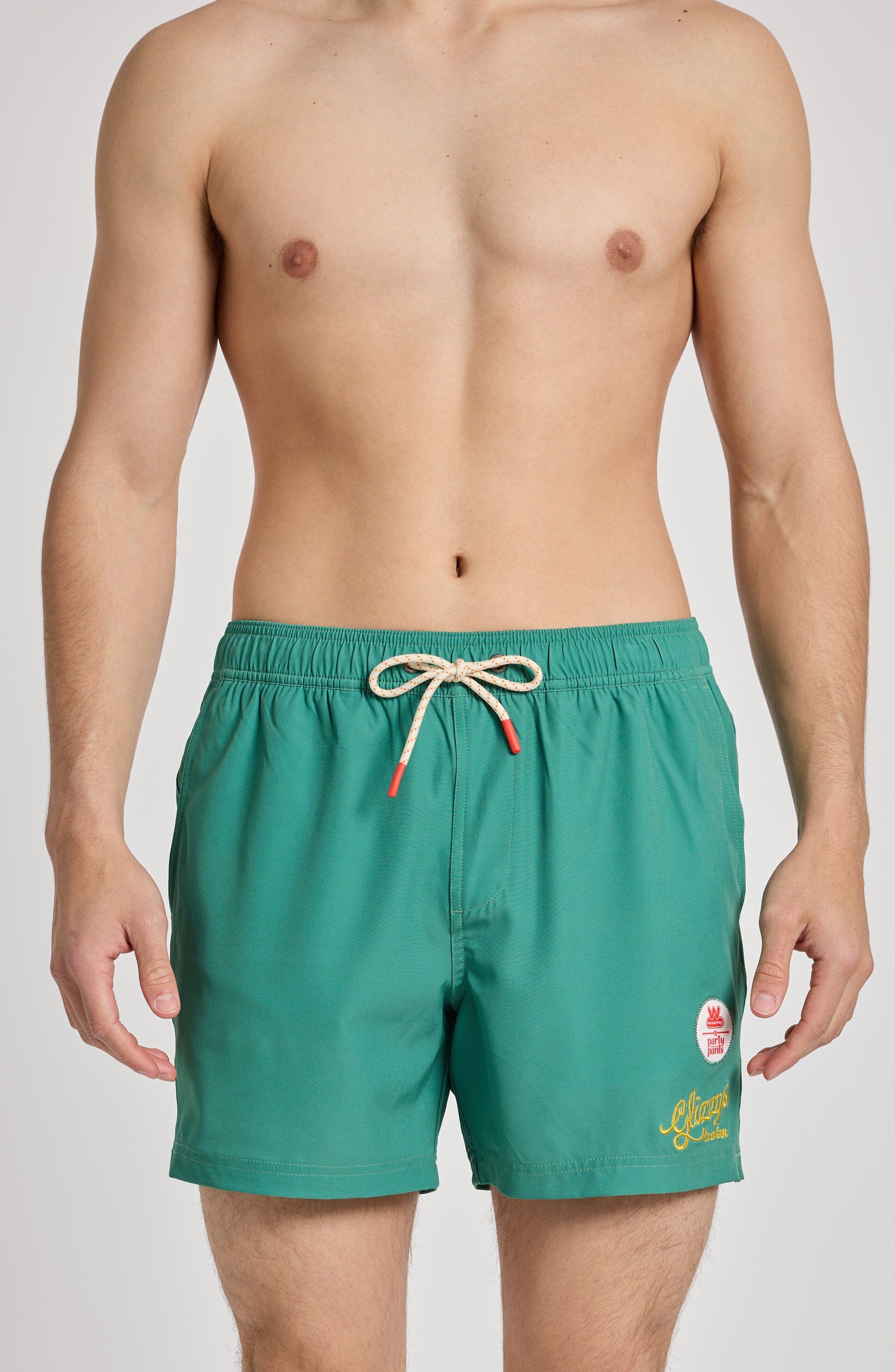 Party Pants x Wienerschnitzel Glizzy On the Green Game Changer Swim Shorts