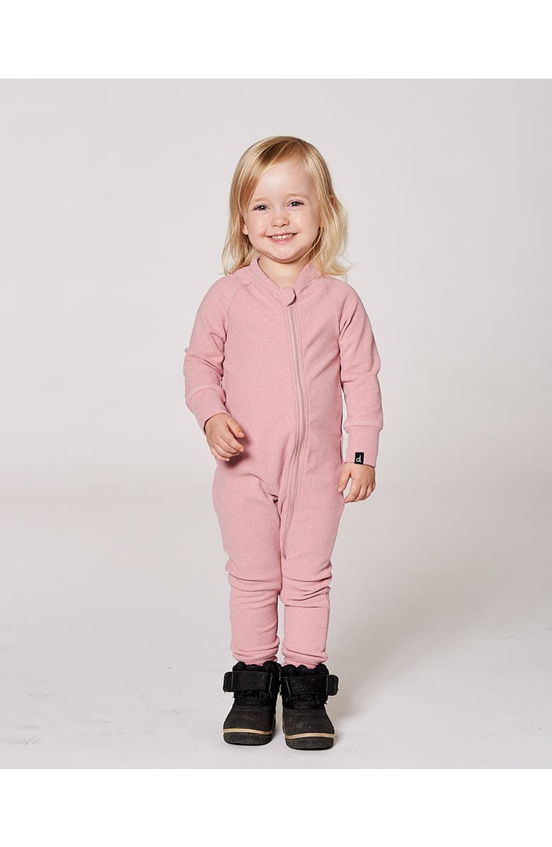 Deux par Deux Girl One-Piece Thermal Underwear, Main, color, Dusty Pink