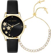 Ted Baker London Fitzrovia Leather Strap Watch & Bracelet Set, 34mm