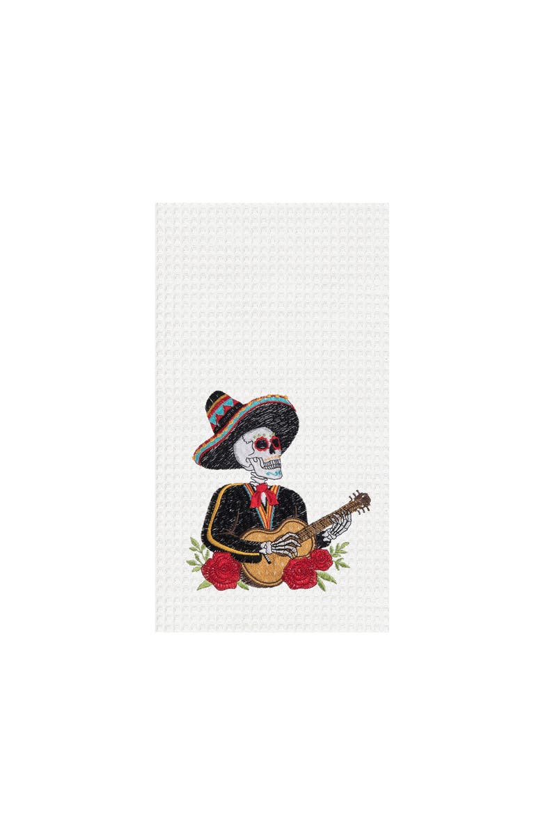 C&F Home Mariachi Guitar Waffle Weave Dishtowel, Main, color, Orange