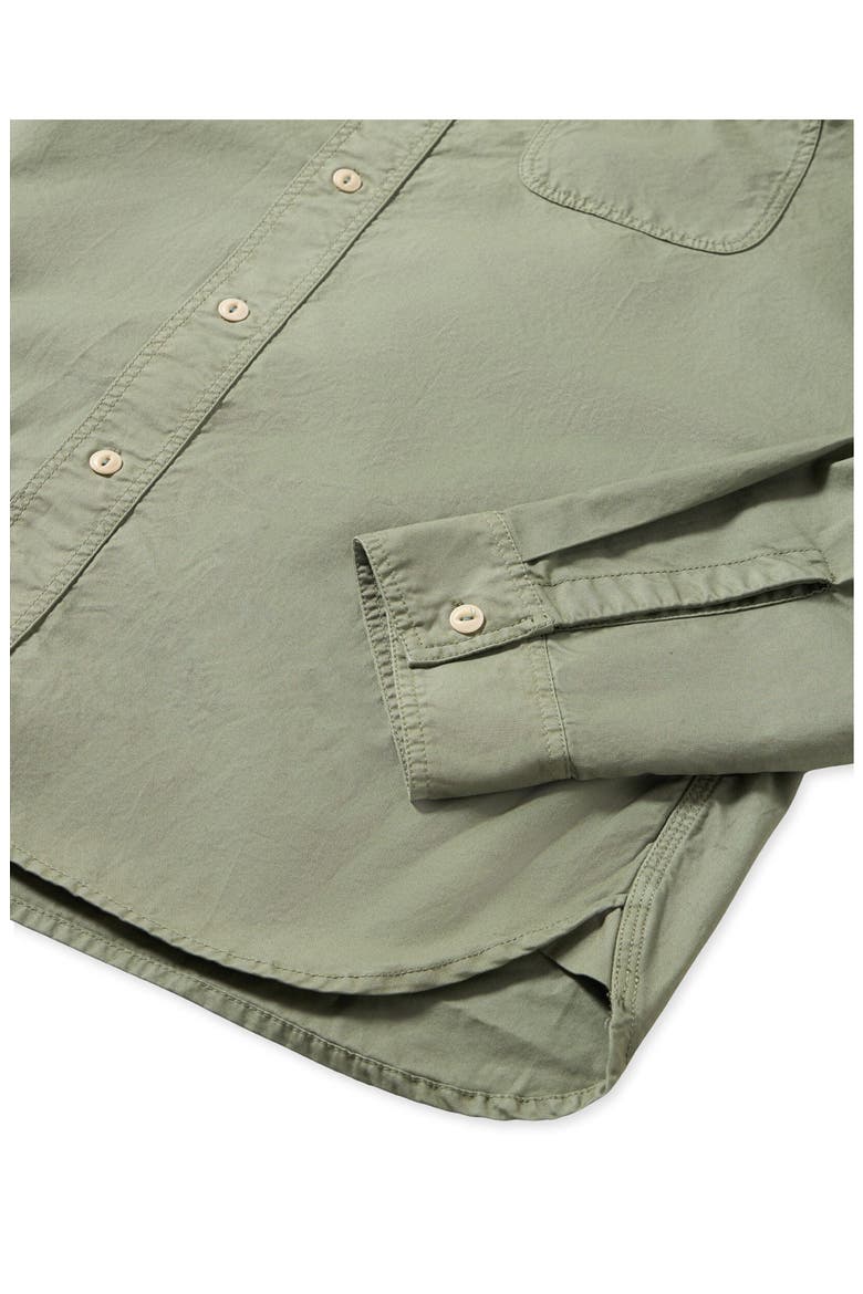 Workt Cotton Shirt, Alternate, color, GREEN