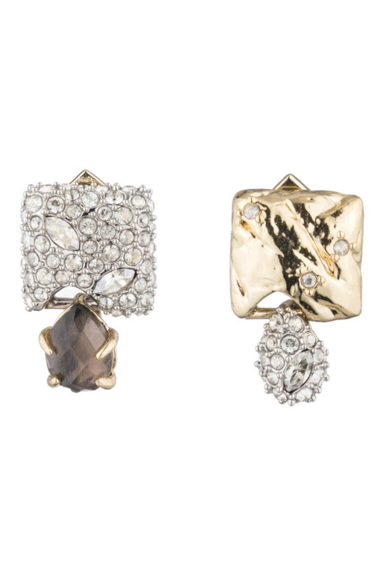 Mismatched Stud Earrings, Main, color, SILVER