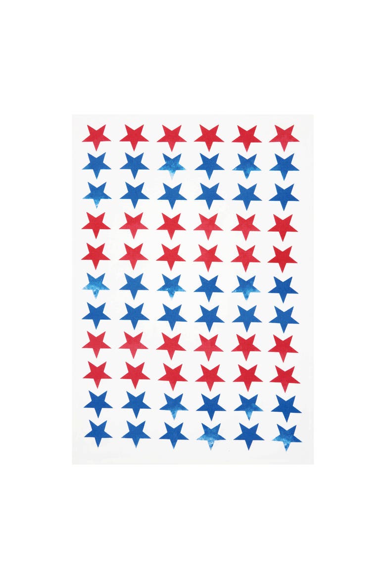 Red White & Pow Dishtowel, Alternate, color, White