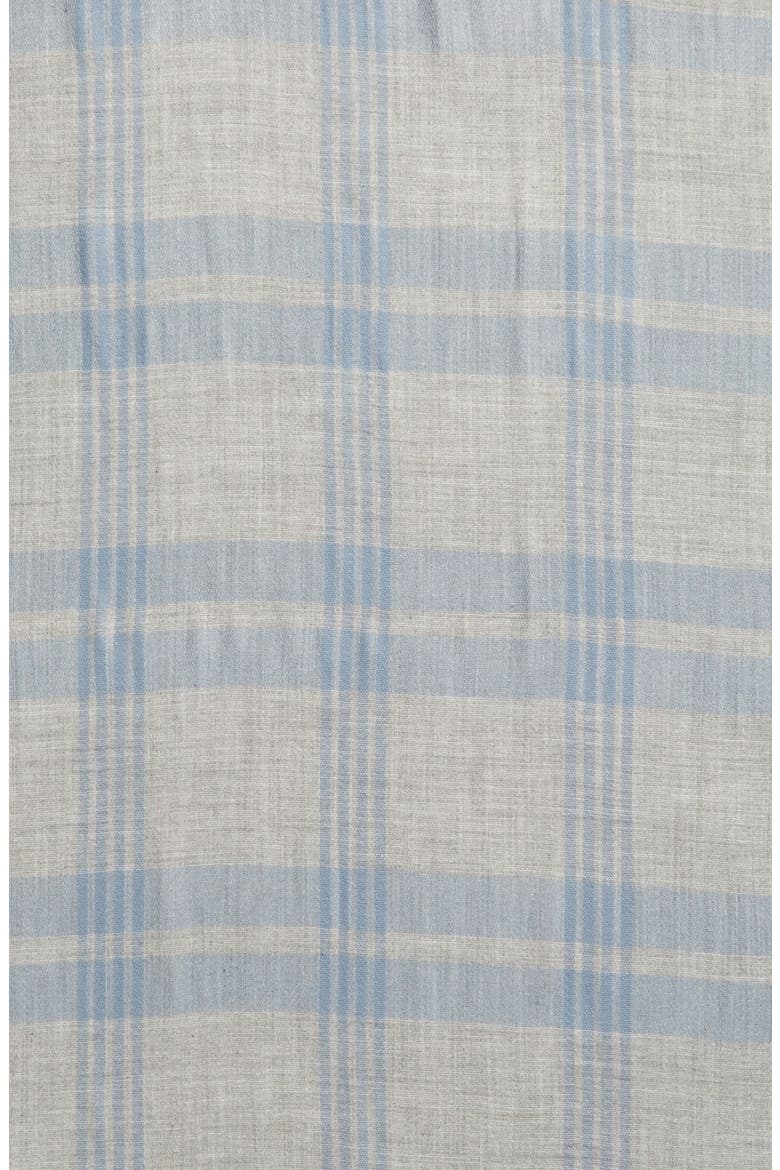 Heathered Plaid Scarf, Alternate, color, GREY/ BLUE