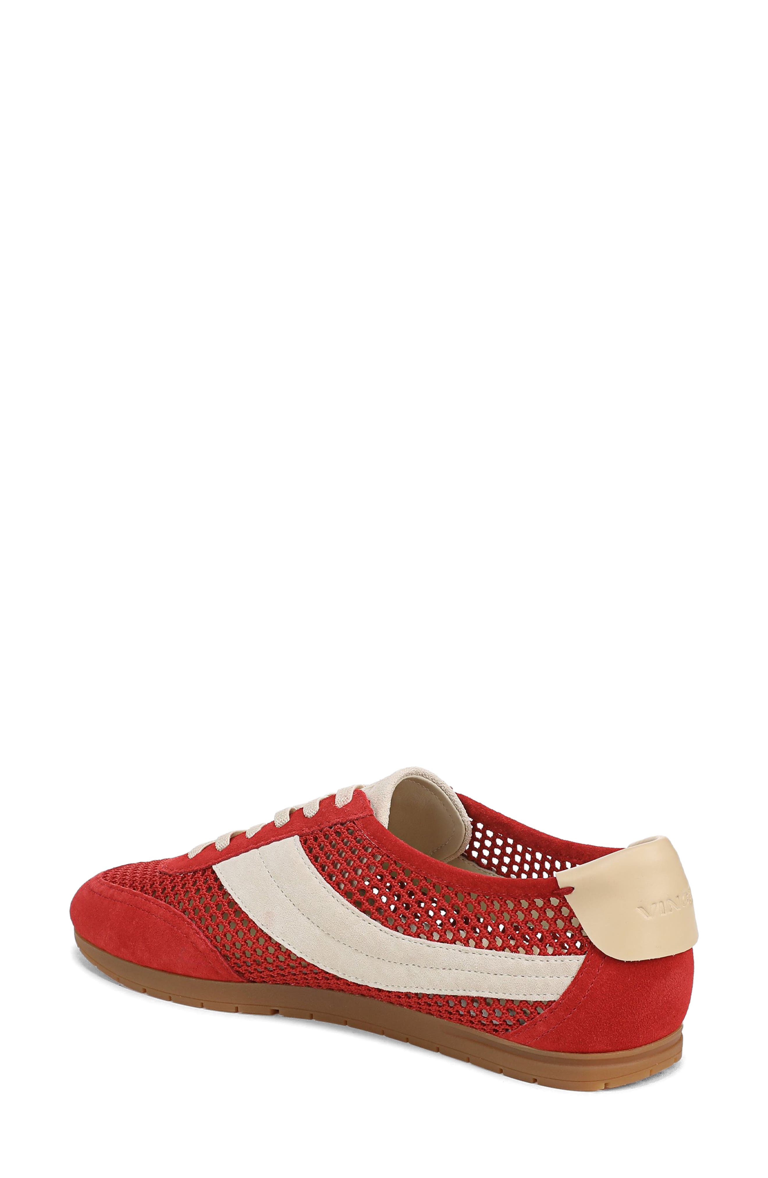 LA Runner Netting Sneaker, Alternate, color, ROUGE RED