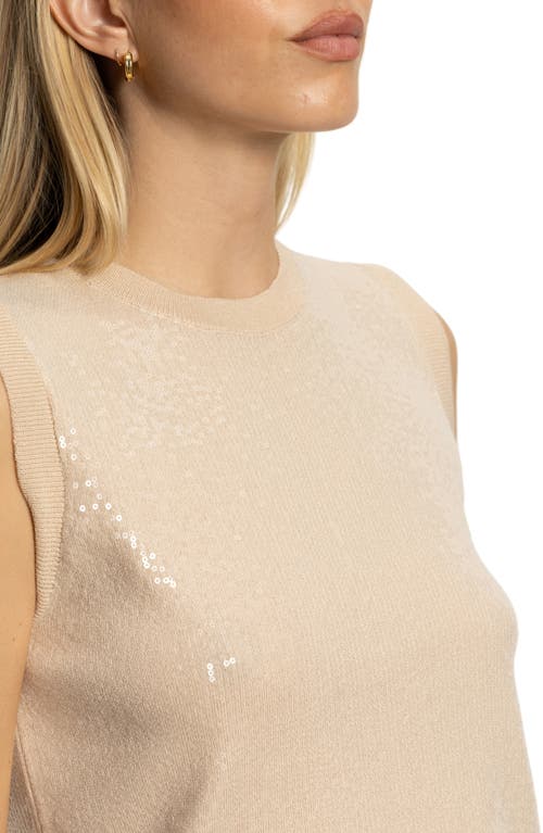 Sanctuary Sequin Sweater Vest In Sandstone