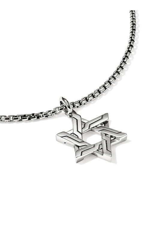 John Hardy Icon 50 Star Of David Pendant Necklace In Metallic