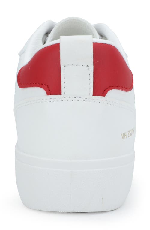 Vintage Havana Aura Lace-up Sneaker In White Black/red