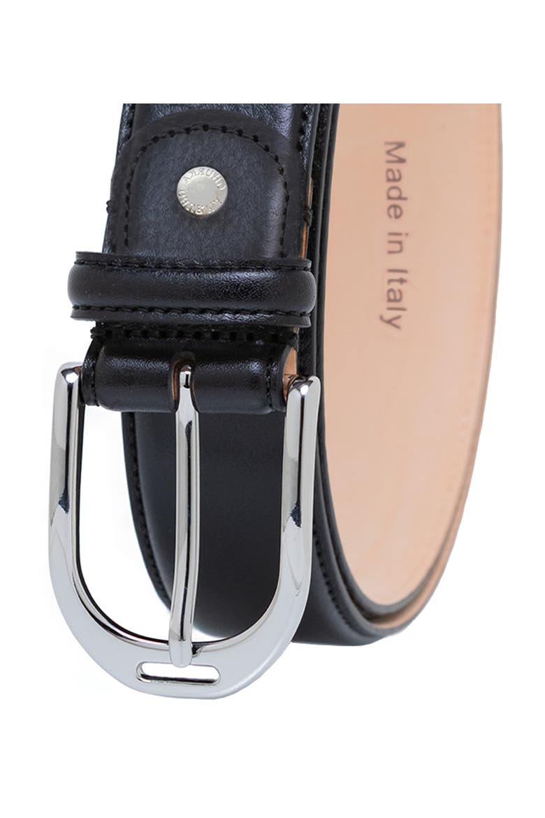 Heritage handcrafted genuine leather belt, Alternate, color, Black