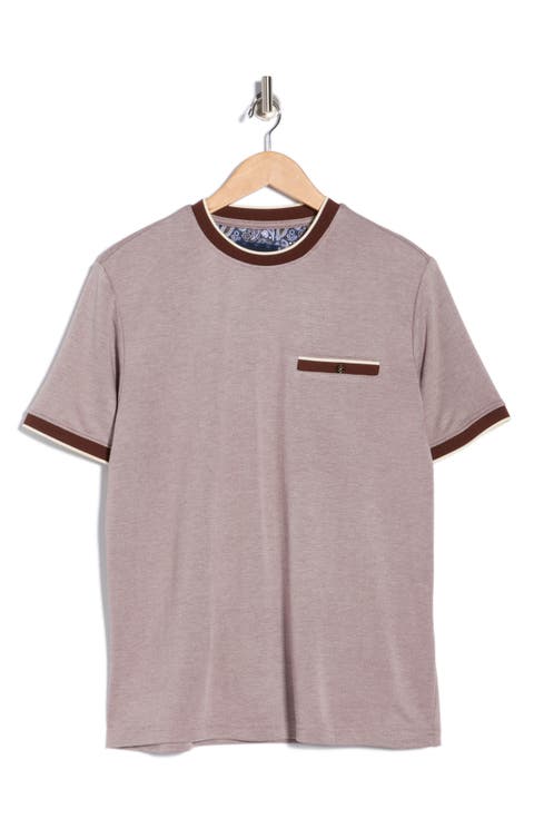 Tipped Crewneck Knit T-Shirt