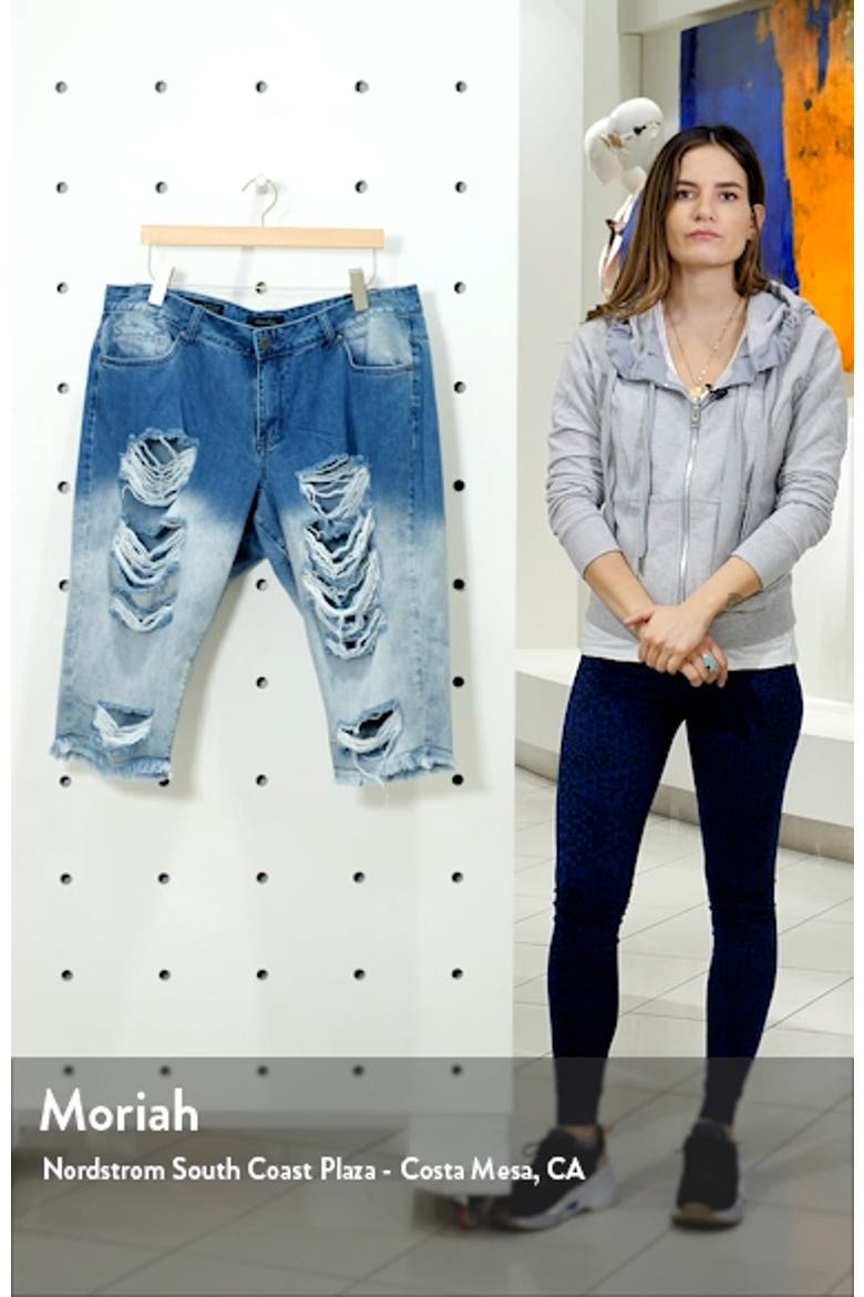 Lelahni Distressed Ombré Denim Capris video