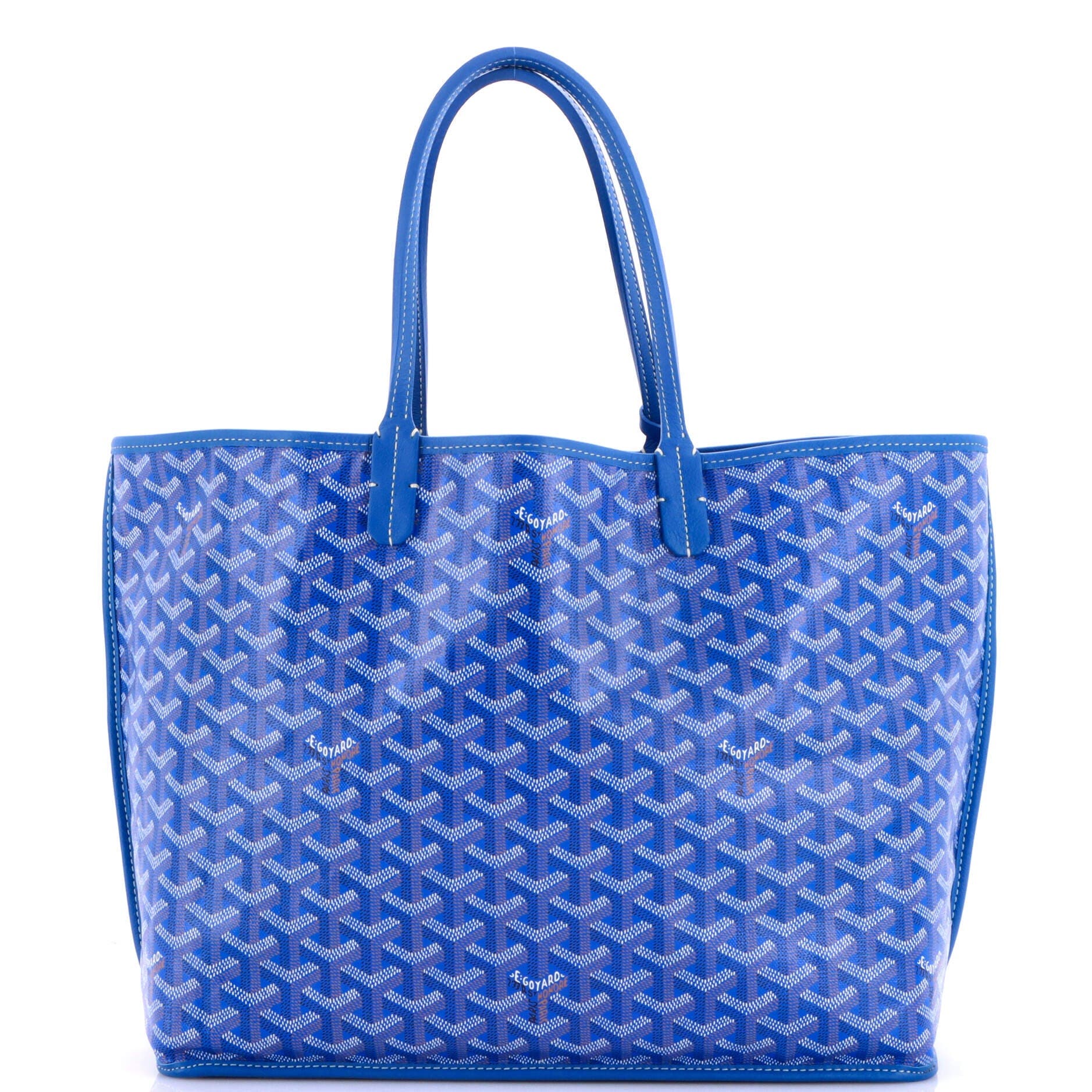 Pre-Owned Goyard Anjou Reversible Tote Coated Canvas PM, Main, color, Blue