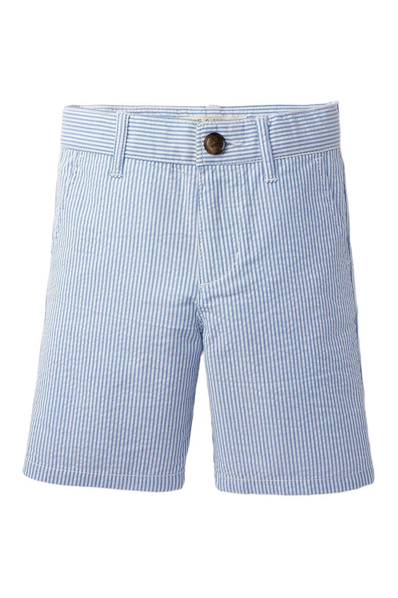 Boys' Organic Cotton Seersucker Short, Infant, Main, color, Blue Seersucker