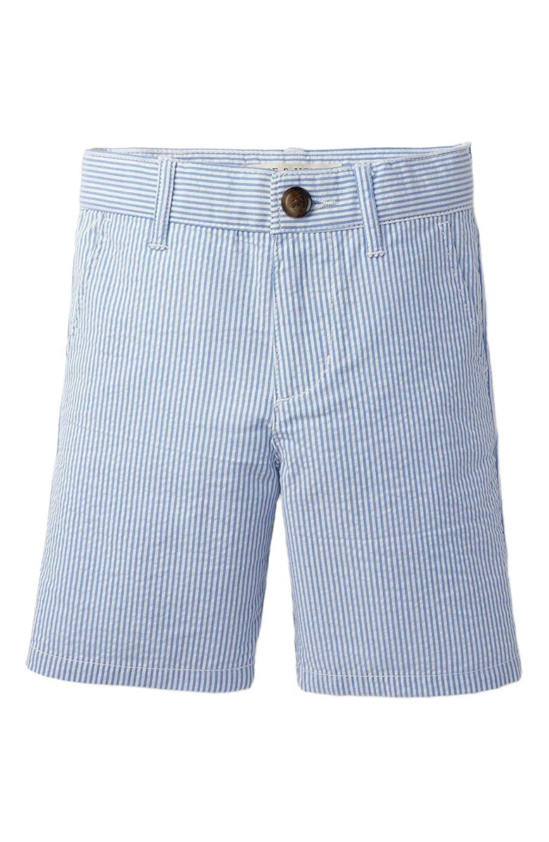 Hope & Henry Boys' Organic Cotton Seersucker Short, Infant, Main, color, Blue Seersucker