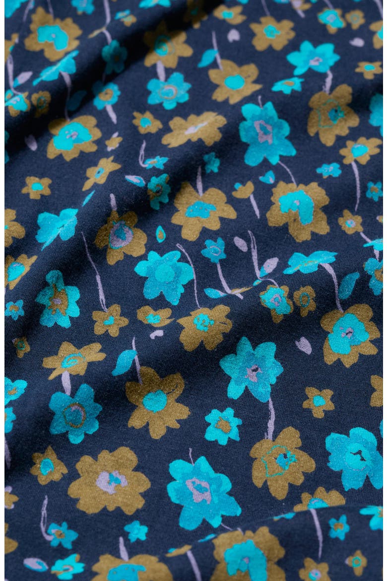 Nancy Floral Print Organic Cotton Blend Maxi Dress, Alternate, color, FALLING FLOWERS MARITIME
