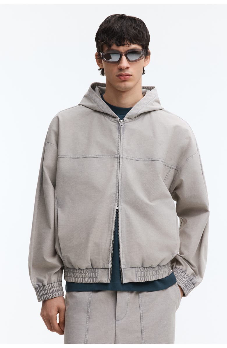 H&M Hooded Jacket, Alternate, color, Light Gray