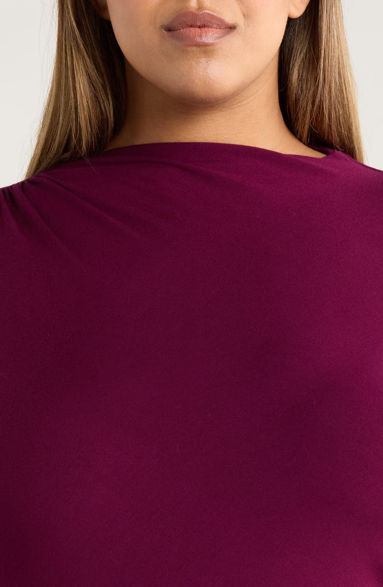 Liverpool Los Angeles Long Sleeve Ruched Jersey Top, Alternate, color, Wine Berry