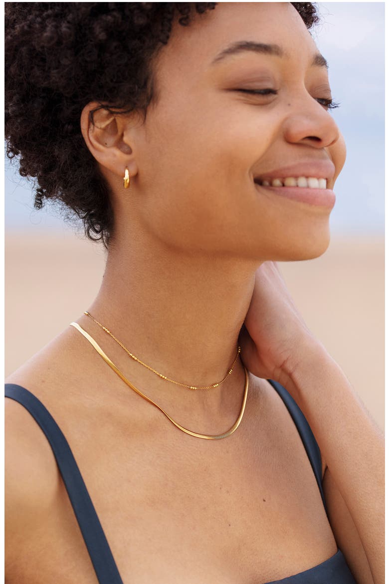 Snake Chain Necklace, Alternate, color, GP