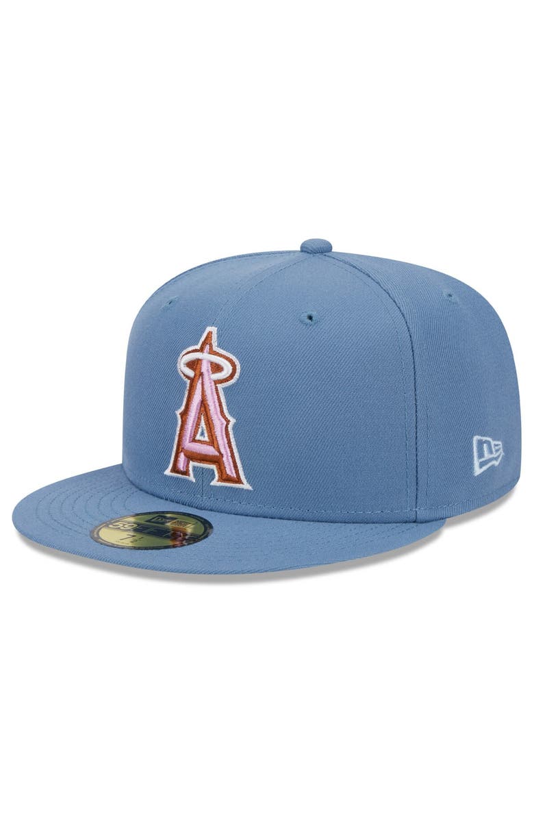 New Era Men's New Era Los Angeles Angels Faded Blue Color Pack 59FIFTY Fitted Hat, Alternate, color, 