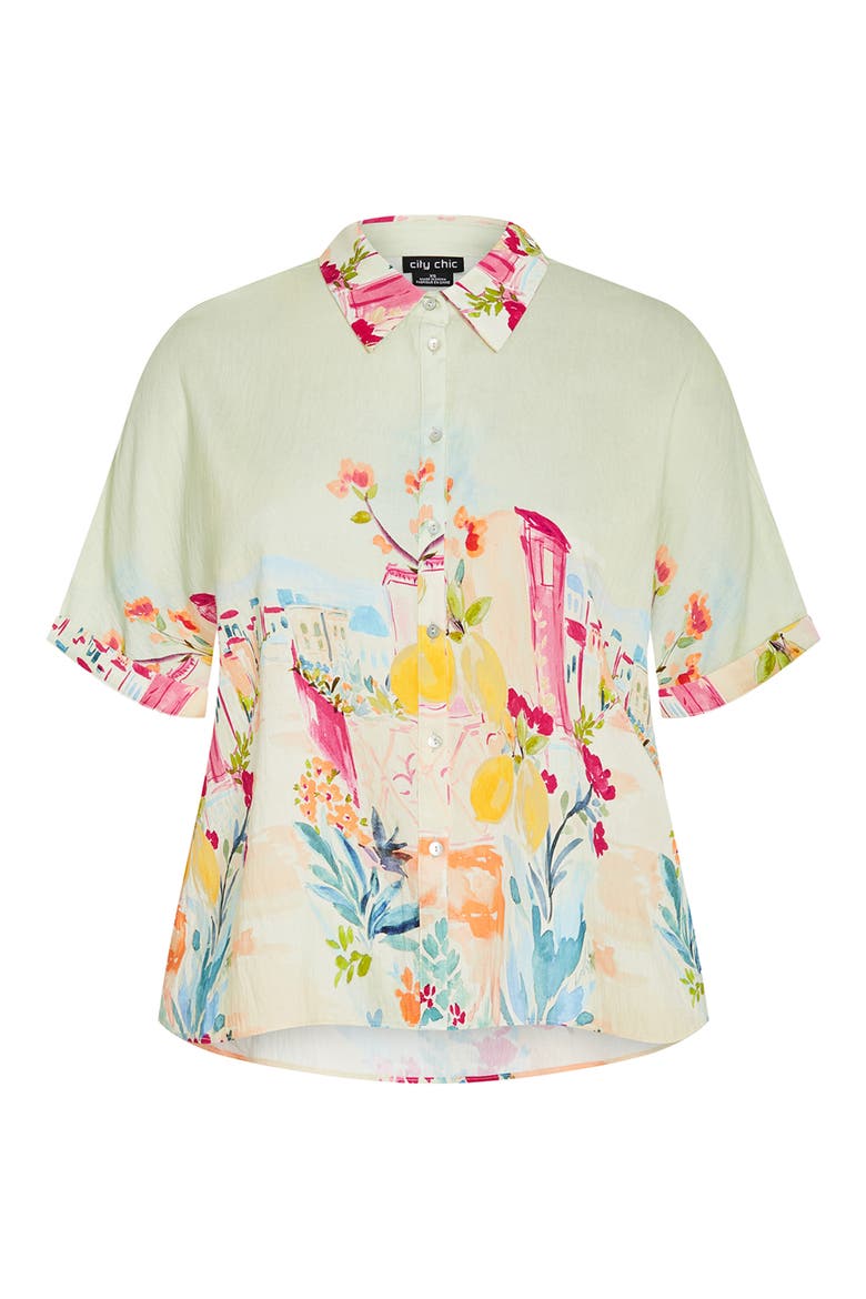 Sorrento Relaxed Fit Button-Up Shirt, Alternate, color, SORRENTO SUMMER