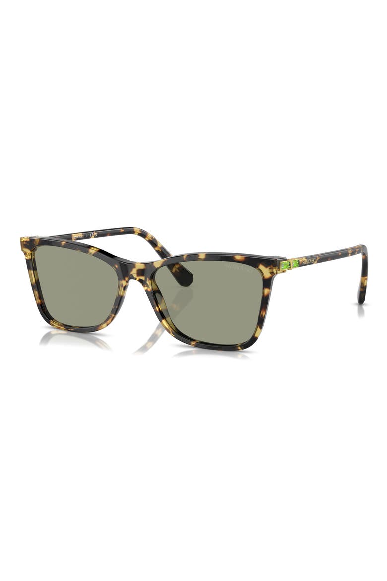 55mm Rectangular Sunglasses, Alternate, color, HAVANA