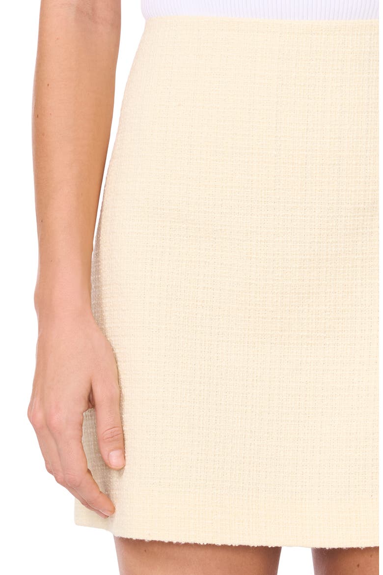 Tweed A-Line Skirt, Alternate, color, LEMON DROP