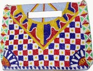 Island to East Side Geometric Mosaic Tile Handle Pouch