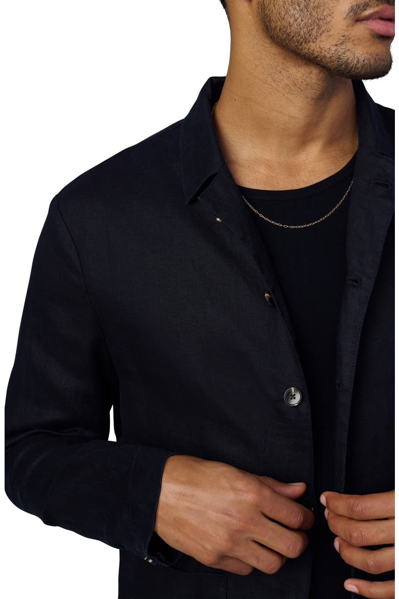 Hemingway Writer's Long Sleeve Camp Shirt, Alternate, color, BLACK
