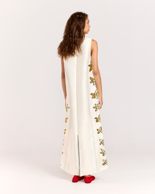Romy Bloom Shift Maxi In Cream