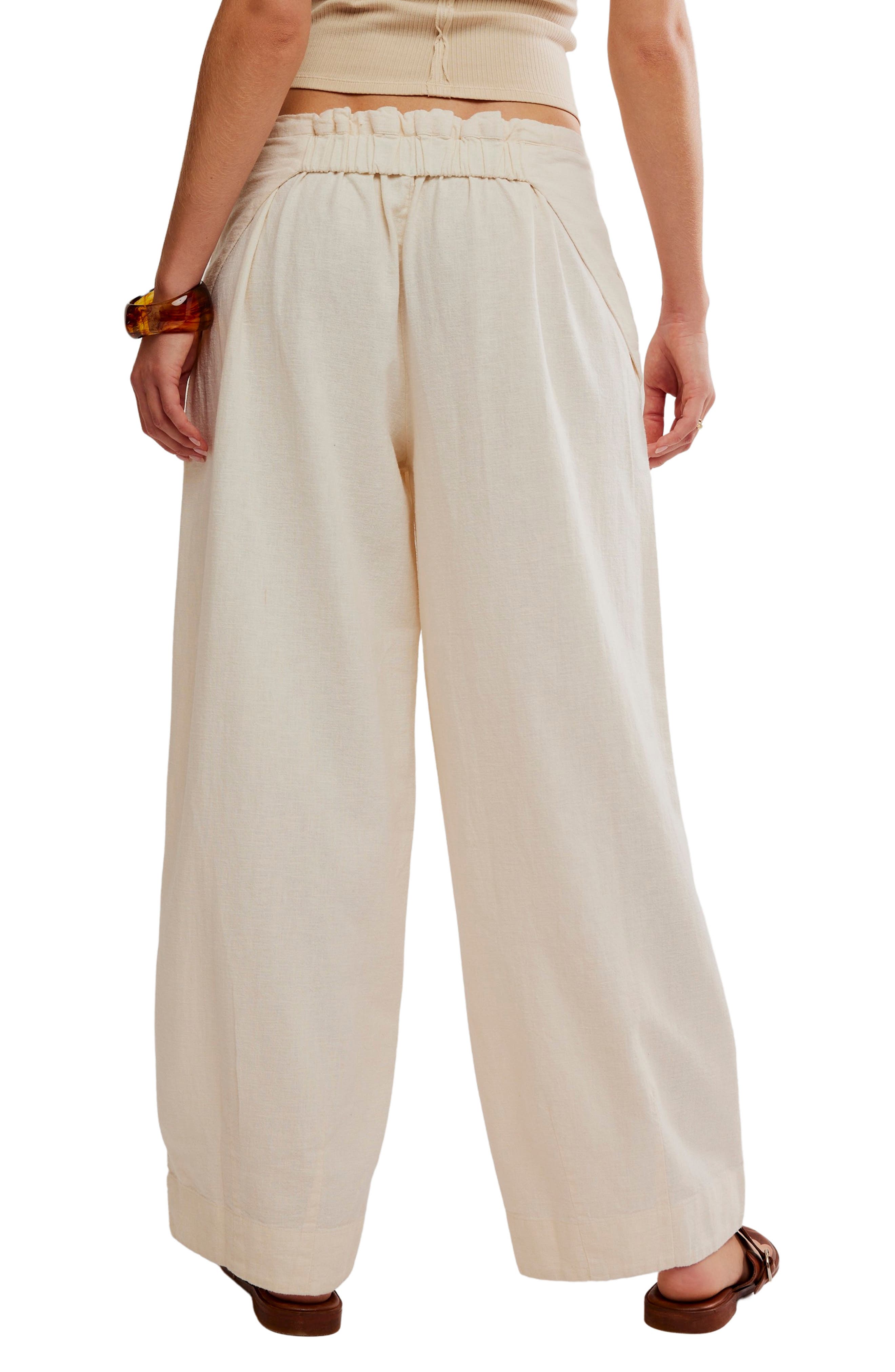 Demi Wide Leg Linen Blend Pants (Women) | Nordstrom