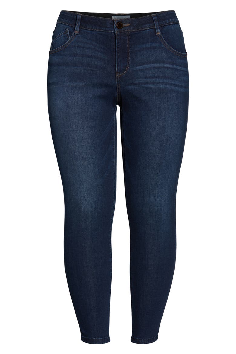 Sophie Stretch Ankle Skinny Jeans, Alternate, color, DARK NAVY