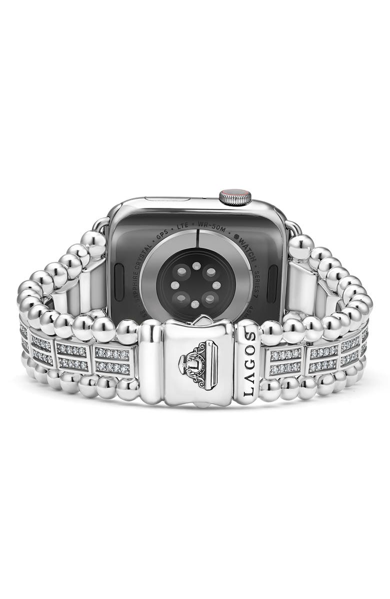 LAGOS Smart Caviar 20mm Diamond Apple Watch<sup>®</sup> Watchband, Alternate, color,