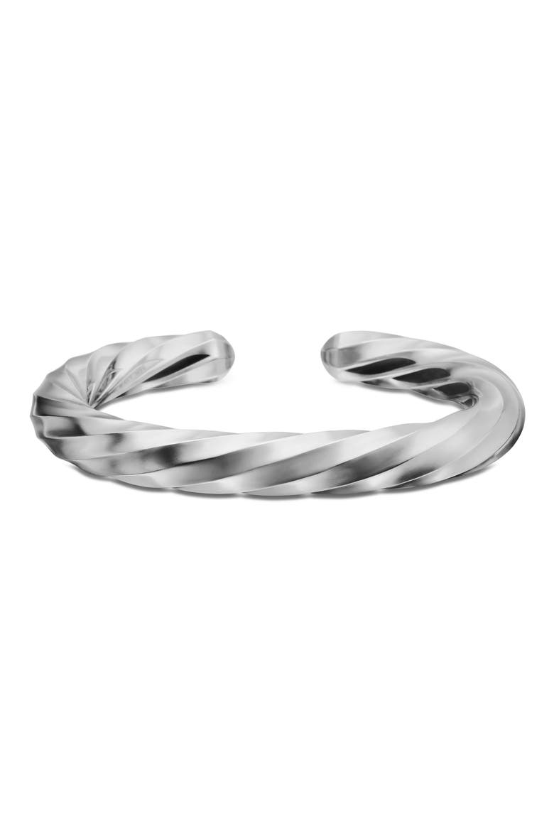 Cable Edge Cuff Bracelet, Alternate, color, STERLING SILVER