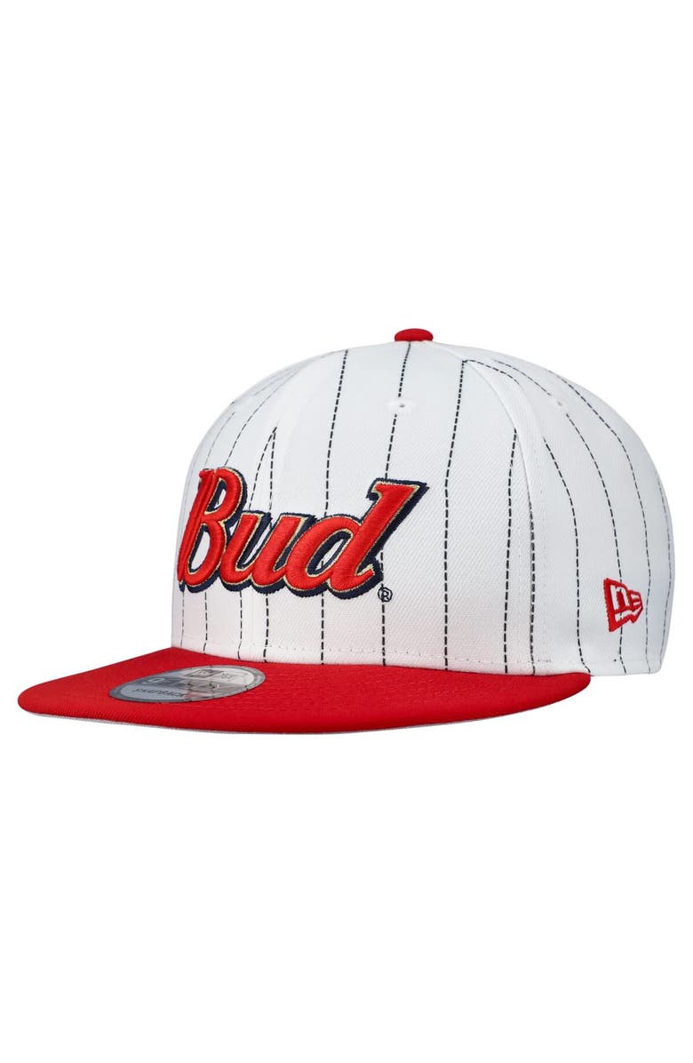 New Era Men's New Era  White Dale Earnhardt Jr. Budweiser Baseball 9FIFTY Snapback Hat, Alternate, color, 