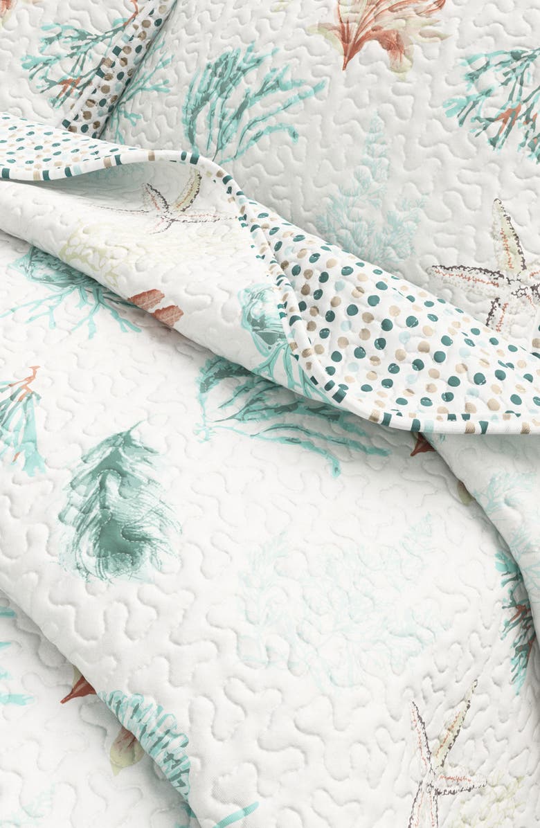 Woven & Weft Coastal Theme Quilt Set, Alternate, color, Coral Reef